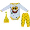 Long Sleeve Onesie Set Model Sponge Bob (3 Pcs)