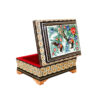 Handcrafted Wooden Jewelry Box with Persian Khatam Birds Pattern