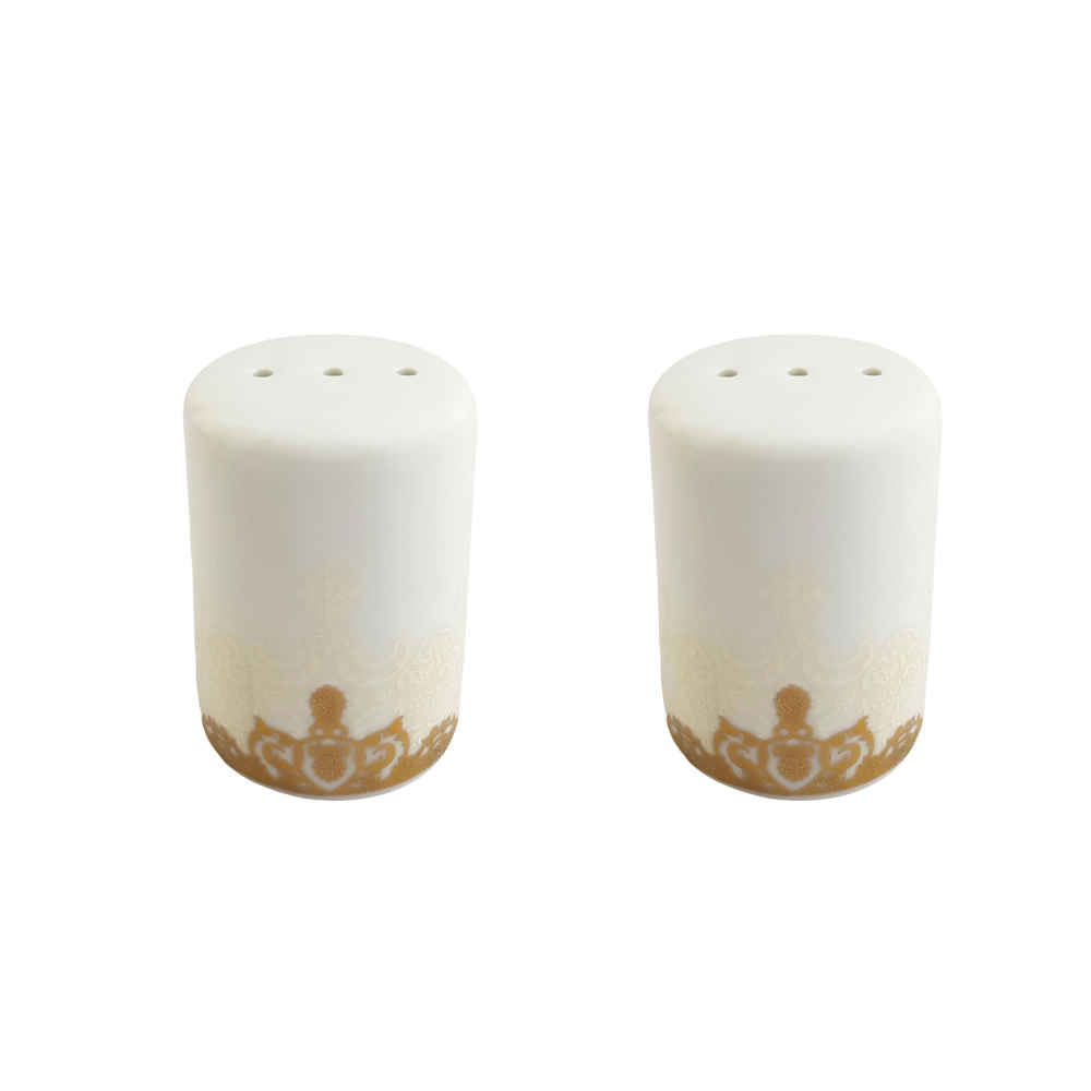 Set of Ceramic Salt & Pepper Shakers Golden