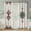 Printed Velvet Eyelet Curtain – Floral Aylar