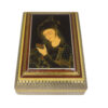 Handcrafted Wooden Jewelry Box with Persian Khatam Pictorial Design