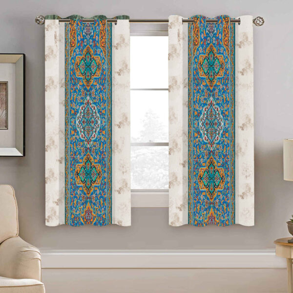 Printed Velvet Eyelet Curtain – Floral Rozhin
