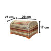 Handcrafted Wooden Jewelry Box with Persian Khatam Sandough Design