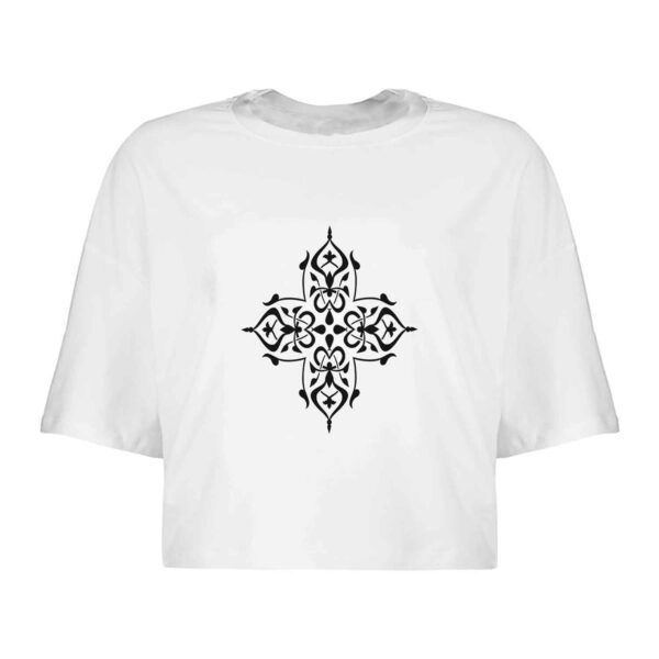 Women's Short Sleeve Crop Top Model Neda