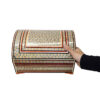 Handcrafted Wooden Jewelry Box with Persian Khatam Sandough Design