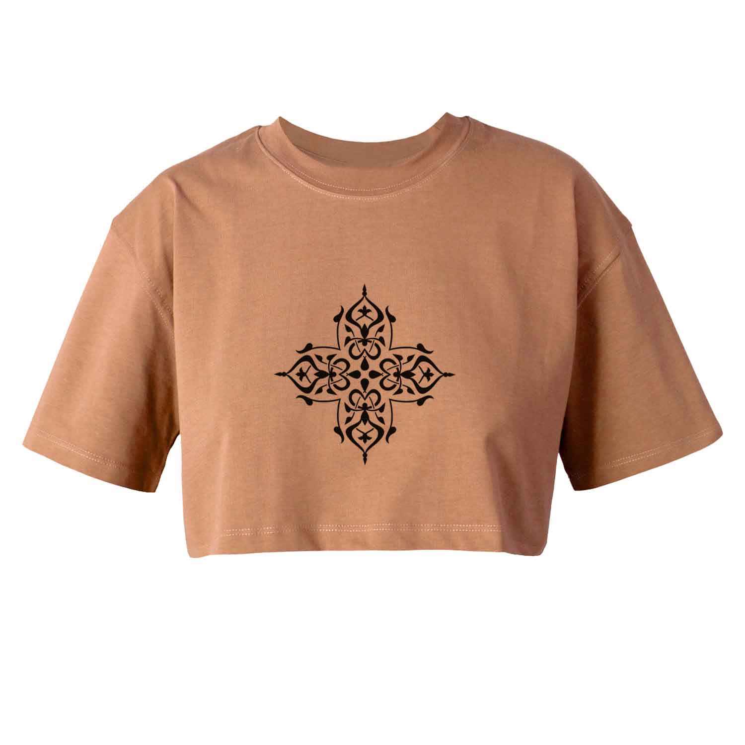 Women's Short Sleeve Crop Top Model Mahan