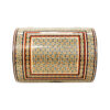 Handcrafted Wooden Jewelry Box with Persian Khatam Sandough Design