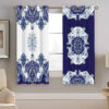 Printed Velvet Eyelet Curtain – Floral Nasrin