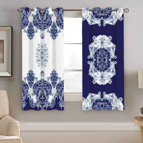Printed Velvet Eyelet Curtain – Floral Nasrin