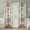 Printed Velvet Eyelet Curtain – Floral Helma