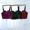 Women's Embroidered Crop Cami Top Model Noora