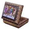 Handcrafted Wooden Jewelry Box with Persian Khatam People Pattern