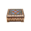 Handcrafted Persian Wooden Jewelry Box with Khatam Flowers