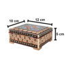 Handcrafted Persian Wooden Jewelry Box with Khatam Flowers