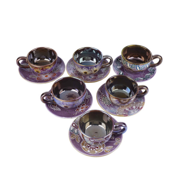 Persian Teacup Set with Saucer - Soshia Ceramic Design
