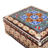 Handcrafted Persian Wooden Jewelry Box with Khatam Flowers