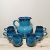 Set of Handcrafted Persian Pottery Pitcher & Cups Elizabeth