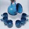 Set of Handcrafted Persian Pottery Pitcher & Cups Elizabeth