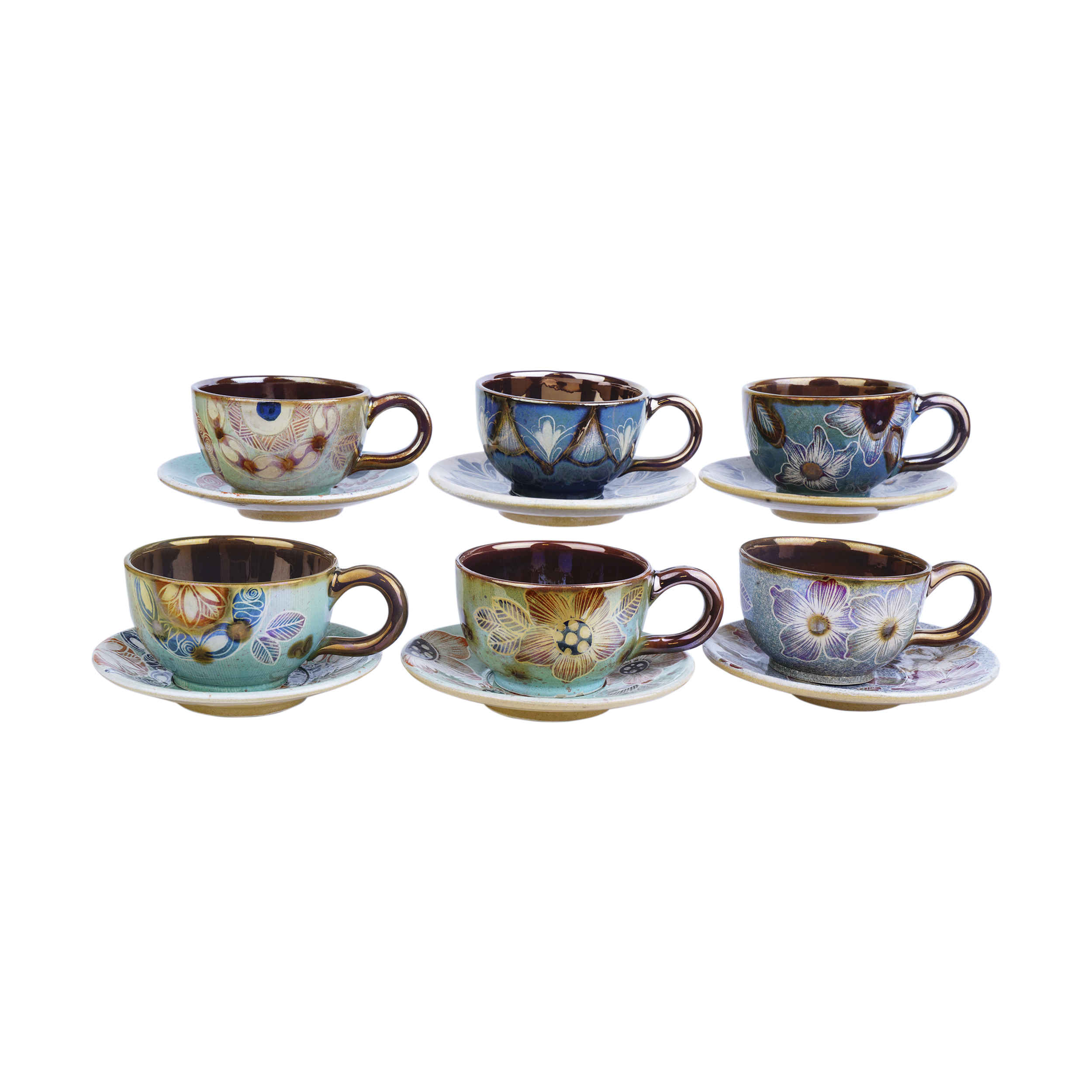 Persian Teacup Set with Saucer - Skakil Ceramic Design