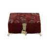 Handcrafted Wooden Jewelry Box with Velvet Paisley Fabric