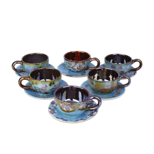 Persian Teacup Set with Saucer - Yasamin Ceramic Design
