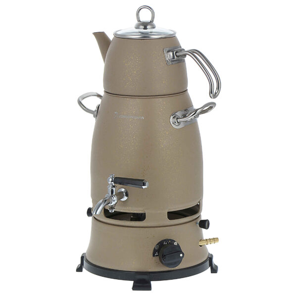 Aluminium Gas Samovar with Teapot Model Zomorodian 4-Liter