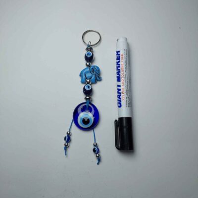 Blue Evil Eye Keychain – Elephant Model