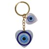 Blue Evil Eye Resin Keychain - Heart Model