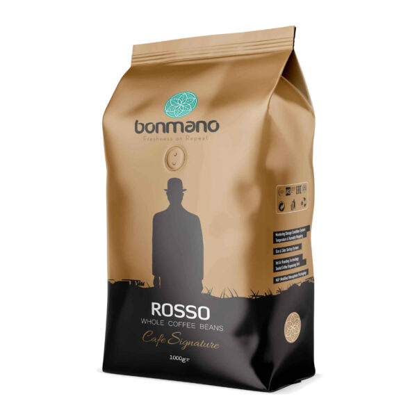 Bonmano Fresh Roasted Whole Coffee Beans Model Rosso 1000 gr