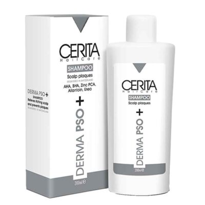 Cerita Derma PSO+ Scalp Plaques Hair Shampoo for All Hair Types – Relieves Plaques & Itching (Pack of 2)