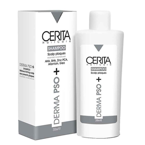Cerita Derma PSO+ Scalp Plaques Hair Shampoo for All Hair Types - Relieves Plaques & Itching (Pack of 2)