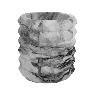 Concrete Pen Holder for Desk with Marble Design Model Dana