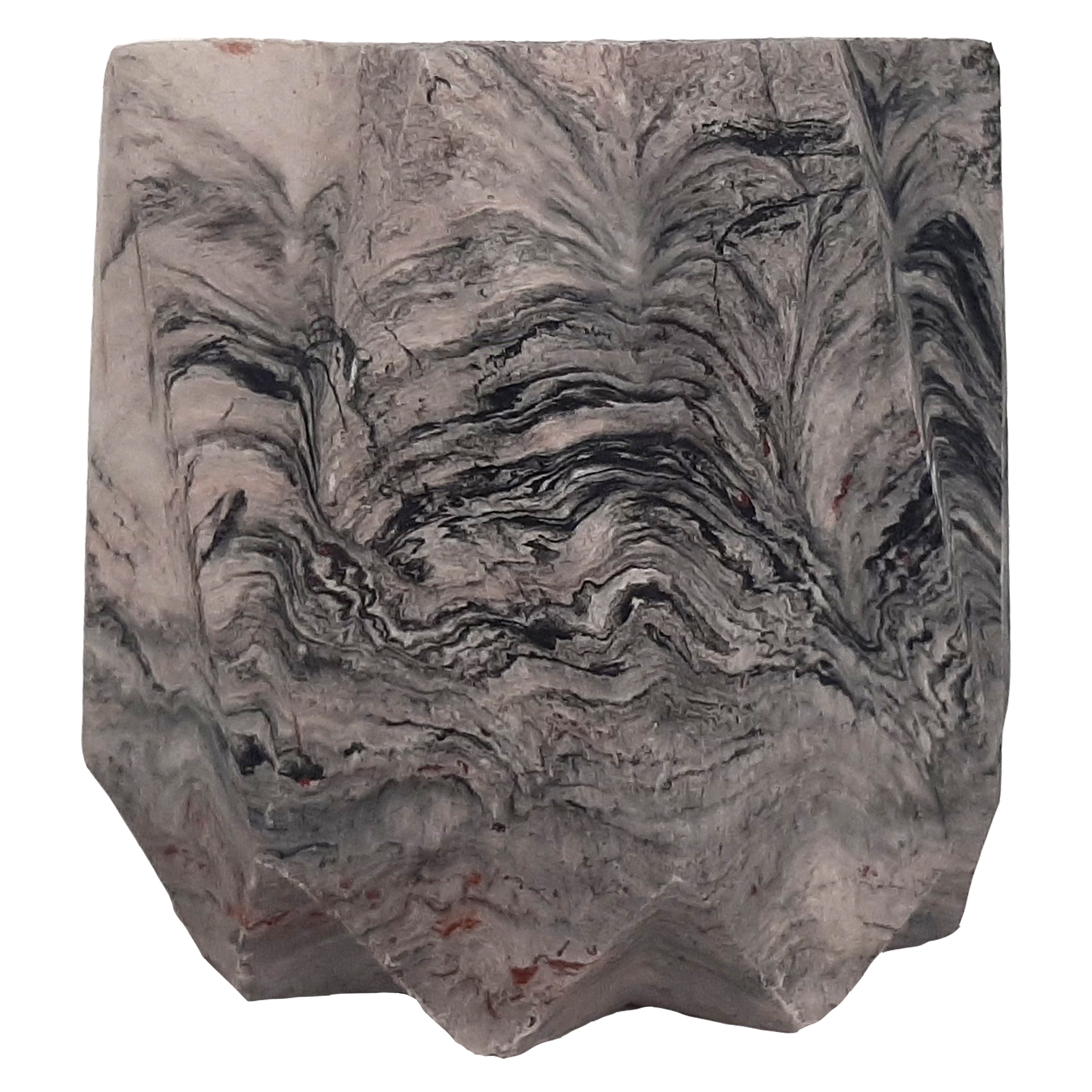 Star Shine – Concrete Pen Holder with Marble Design Accents