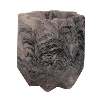 Concrete Pen Holder for Desk with Marble Design Model Star