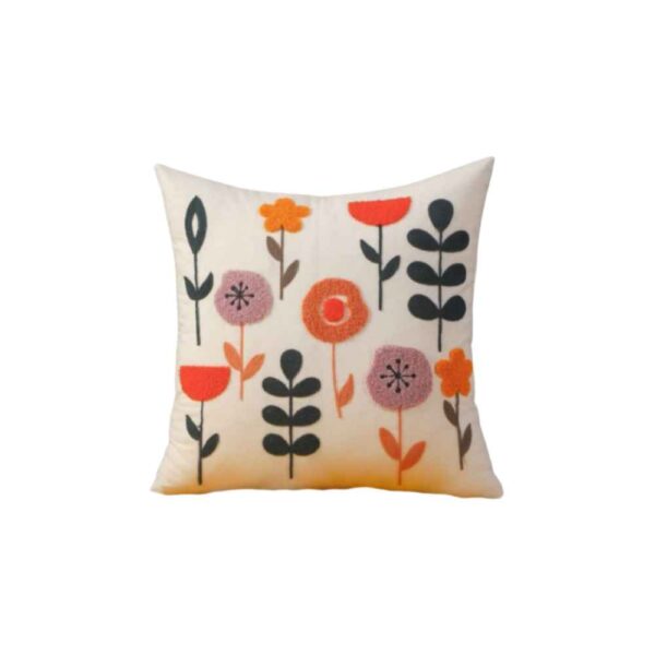 Punch Needle Cushion Cover - Embroidered Niko Design