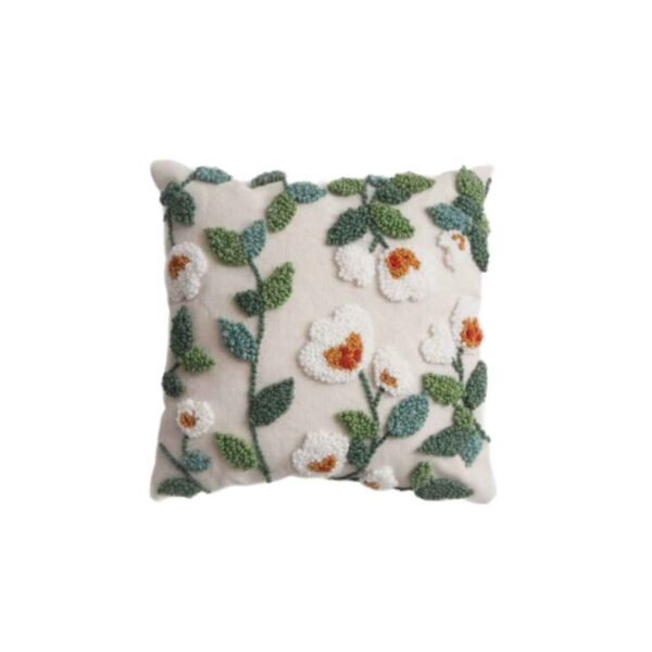 Cushion with Punch Needle Embroidery Model Nobahar
