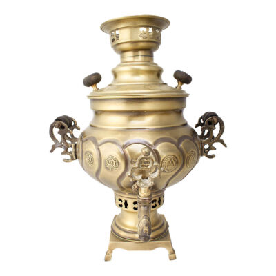 Persian Brass Samovar Decorative Charcoal Tea Maker 2.5-Liter (19 Pcs)