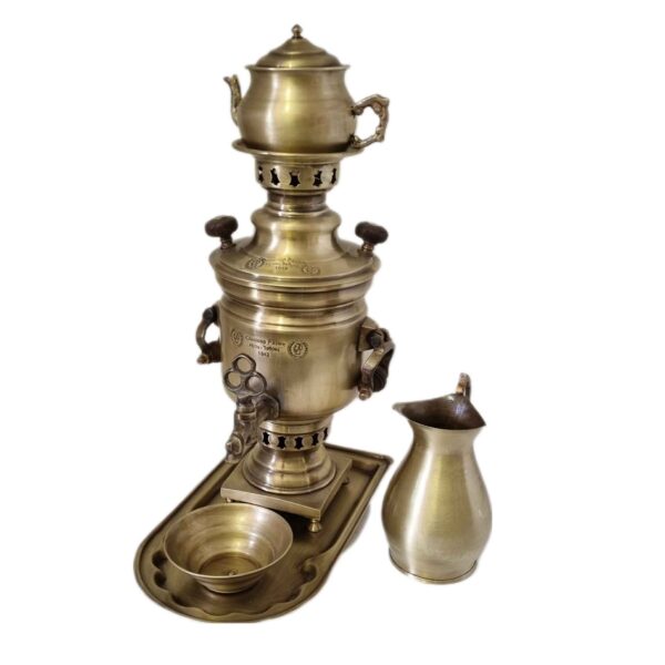 Persian Brass Samovar Decorative Charcoal Tea Maker 1-Liter