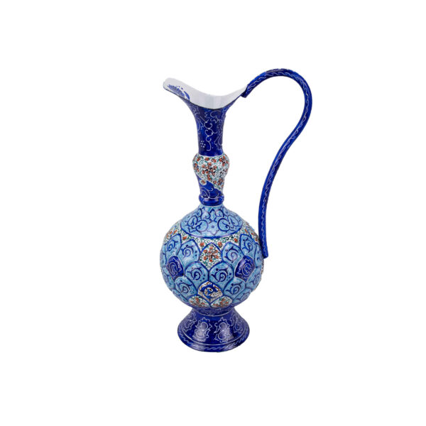 Decorative Pitcher Handcrafted With Persian Minakari Enamel Roya