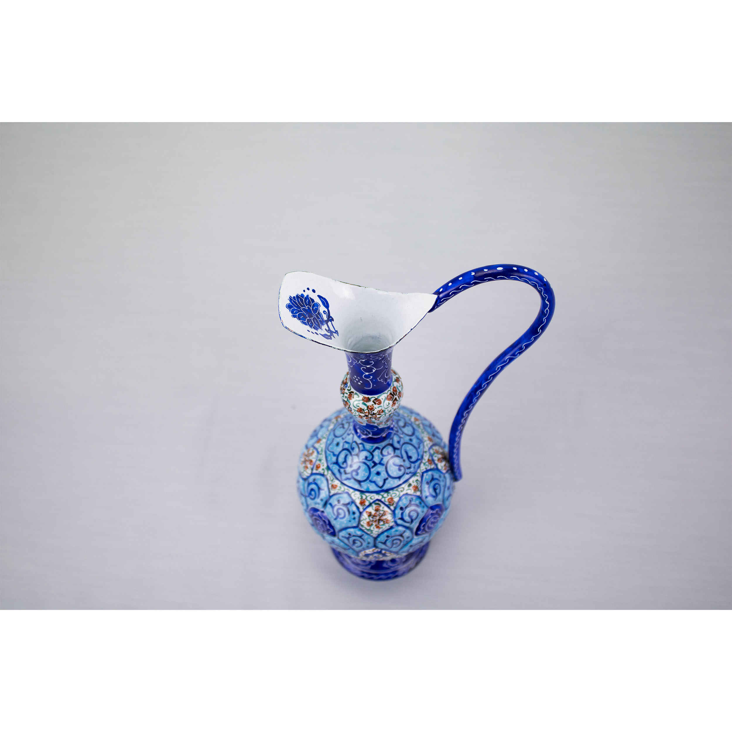 Decorative Pitcher Handcrafted With Persian Minakari Enamel Roya