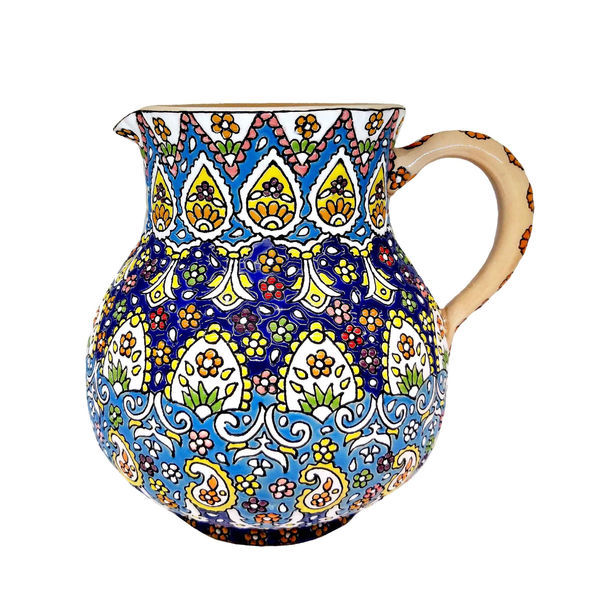 Decorative White Pottery Pitcher Model Sadaf ShopiPersia