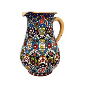 Decorative Enameling Minakari Pottery Pitcher Ziba