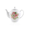 Porcelain Serving Teapot in White with Flower Design Elena