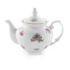 Porcelain Serving Teapot in White with Floral Motif Razieh