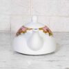 Porcelain Serving Teapot in White with Floral Motif Rosita