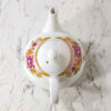 Porcelain Serving Teapot in White with Floral Motif Rosita