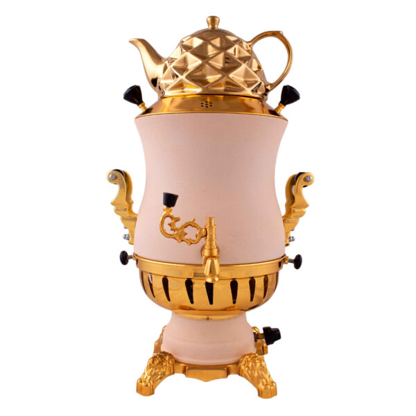 Gas Samovar Tea Maker with Teapot Modern Geometric Design 6-Liter