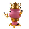 Gas Samovar Tea Maker with Teapot Modern Geometric Design Model Adasi 6-Liter