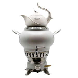 Gas Steel Samovar White Modern Persian 5-Liter