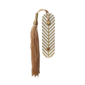 Golden Leather Bookmark Model Striped